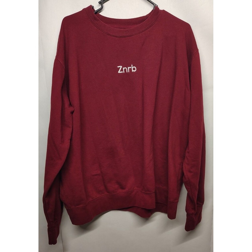 Zanerobe Znrb Maroon Crew Neck Mens Sweatshirt Embroidered‎ Logo  2XL